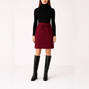 EUC LOFT Rich Cranberry Pencil Skirt with pockets
